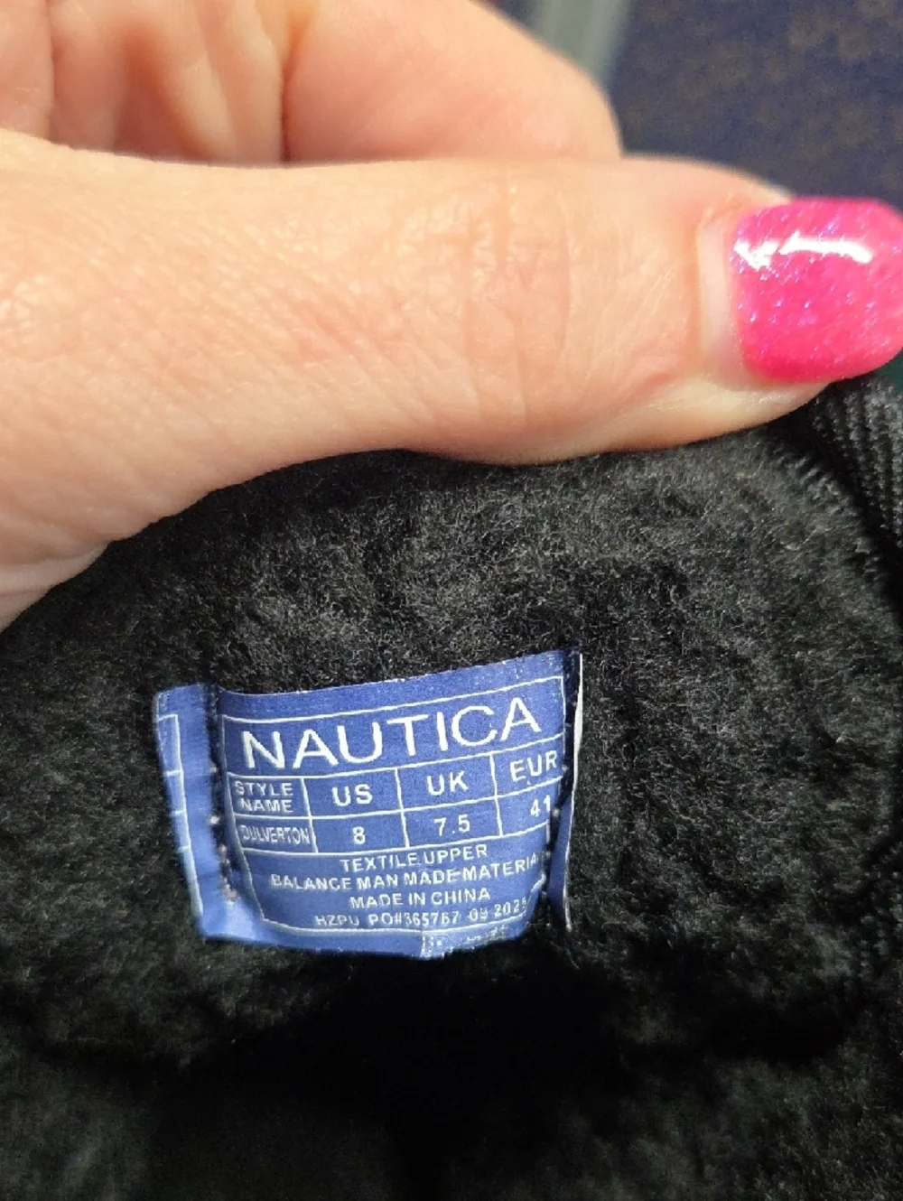 Nautica Black Suede-Look Lace-Up Men's Moccasins Style